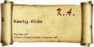 Kmety Aida névjegykártya